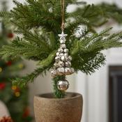 Christmas Metal Silver Bell Tree Hanging Decoration image