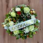 Fresh Flower Funeral Wreath With Ribbon