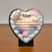 Mum Heart Slate Grave Plaque