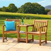 Redcliffe Oiled Acacia Wood Companion Bench