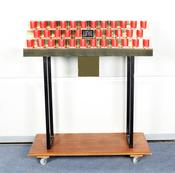 Pre used - Brass Electronic Candleabra Red 34 Lights