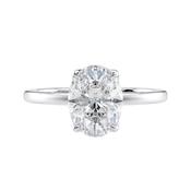Oval Solitaire Contemporary Style Lab Grown Diamond Engagement Ring image