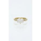 East-West Elongated Cushion Cut Diamond Ring in Gold image
