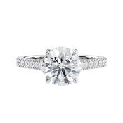 Round Solitaire Classic Lab Grown Diamond Band Engagement Ring image