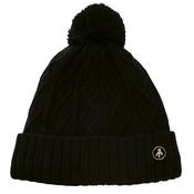 Green Lamb Imogen Fleece Lined Cable Pom Pom  Hat  Black image
