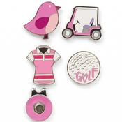 Surprizeshop 4 Ball Marker &amp; 1 Visor Clip Set  Everyday Golfing image