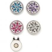 Surprizeshop 4 Ball Marker &amp; 1 Visor Clip Set  Crystal Flower image