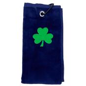 Lorente Velour Shamrock Towel 15"x20"  Navy image