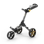 Powakaddy Micra Push Cart  Gunmetal Yellow image