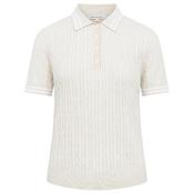 Rohnisch Ladies Classic Cable Poloshirt Small Oatmeal image