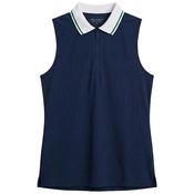 Rohnisch Ladies Rib S/Less Poloshirt Small Navy image