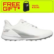 Skechers Ladies Pure Spikeless Shoes 4 White - Silver image