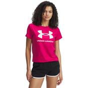 Under Armour Ladies Rival Logo S/S T Shirt XSmall Shaded Fuchsia 681 image