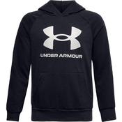 Under Armour Boys Rival Fleece Logo Hoodie Youths Small Black 001