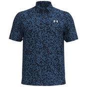 Under Armour Gents T2G Printed Polo Small Blue 415