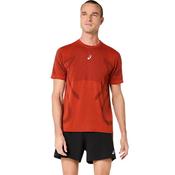 ASICS Road Seamless SS Top Small Singed Red
