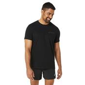 ASICS Chest Logo SS T Shirt Small Performance Black Graphite Gre image