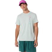 ASICS Game Seasonal Graphic T Shirt Small Cold Moss