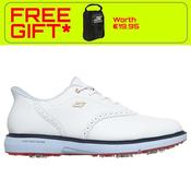 Skechers Gents Prestige Spiked Shoe 7 WHITE NAVY RED image