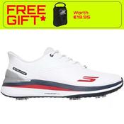 Skechers Gents Blade Tour Spiked  Shoes 7.5 White - Navy - Red image
