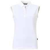Abacus Ladies Bovey Drycool S/L Medium White/Lite Sand 142 image