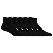 ASICS Quarter 6-Pack Socks 8.5 -11 Black