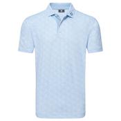 FootJoy Gents Speckle Print Pique 2XLarge BLUE JAY WHITE