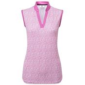 FootJoy Ladies Animal Print Sleeveless Lisle Shi Medium Berry image