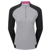 FootJoy Ladies 1/4 Zip Midlayer Small Black image
