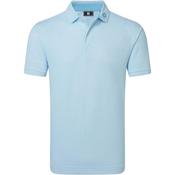 FootJoy Gents Scallop Geo Pique Polo Small BLUE REEF image