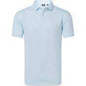 FootJoy Gents Modernist Geo Pique Polo Large White - Ice Blue