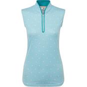 FootJoy Zip Front Tank Printed XSmall Tile Blue White Peach image