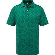 FootJoy Painted Floral Lisle Polo Small Field Green image