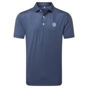 FootJoy Gents Open Crown Lisle Polo Medium NAVY VINTAHE image