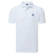 FootJoy Gents Open Ditsy Floral Lisle Polo Medium White image