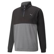Puma Gents Gamer Colorblock 1/4 Zip Top Small Black - Quiet Shade