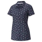 Puma Ladies Mattr Tropics Polo XSmall Navy Blazer - Festival Fuchsia image