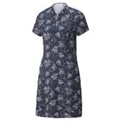 Puma Ladies Cloudspun Pollinators Dress XSmall Navy Blazer - Bright White