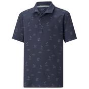 Puma Boys Cloudspun Horizons Polo 9/10 Youths Navy Blazer - Day Dream