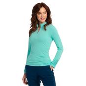 EPNY Ladies L/S Zip Mock Small Bay