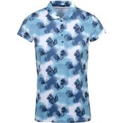 Puma Ladies Cloudspun Floral Polo XSmall Navy - Blue image