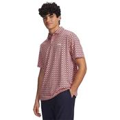 Under Armour Gents Matchplay Printed Polo Small Posh Pink 604