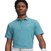 Under Armour Gents T2G Printed Polo Small Boundless Blue 466