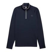 Puma Gents Waffle Fleece 1/4 Zip Small Deep Navy
