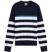Puma Ladies Resort Strip Sweater Medium Dark Navy - White image