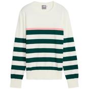 Puma Ladies Resort Strip Sweater Small WARM WHITE  DARK MYRTLE image