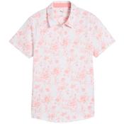 Puma Ladies Cloudspun Toile Polo Small PINK FRUIT image