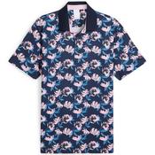 Puma Genst AP Springs Floral Polo Small Navy - Pink