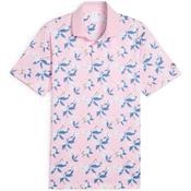 Puma Genst AP Springs Floral Polo Small Pale Pink image