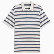 Puma Gents Cloudspun Stripe Polo Medium Warm White Dark Indigo image